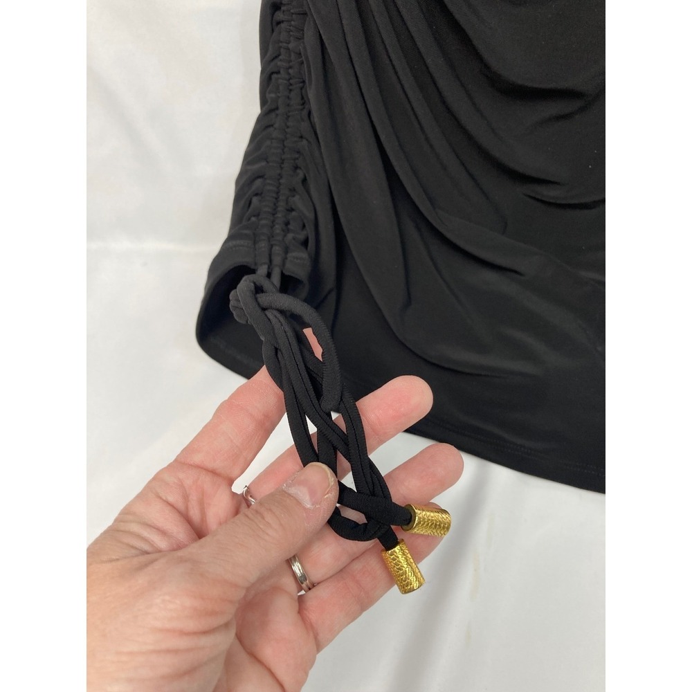Beyond Control Swimdress Size 10 Black Ruched Tummy Control Swimdress NWT - Picture 8 of 11